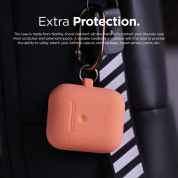 Elago Airpods Silicone Hang Case - силиконов калъф с карабинер за Apple Airpods 2 with Wireless Charging Case (оранжев) 4