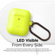 Elago Airpods Silicone Hang Case Apple Airpods 2 with Wireless Charging Case (neon yellow) 3