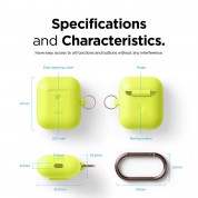 Elago Airpods Silicone Hang Case Apple Airpods 2 with Wireless Charging Case (neon yellow) 7