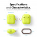 Elago Airpods Silicone Hang Case - силиконов калъф с карабинер за Apple Airpods 2 with Wireless Charging Case (жълт-фосфор) 8