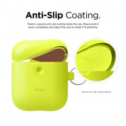 Elago Airpods Silicone Hang Case Apple Airpods 2 with Wireless Charging Case (neon yellow) 4