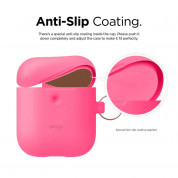 Elago Airpods Silicone Hang Case Apple Airpods 2 with Wireless Charging Case (neon hot pink) 4