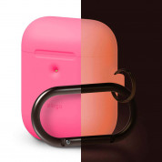 Elago Airpods Silicone Hang Case Apple Airpods 2 with Wireless Charging Case (neon hot pink)