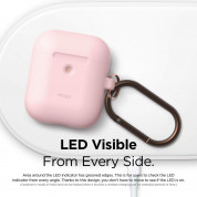Elago Airpods Silicone Hang Case Apple Airpods 2 with Wireless Charging Case (lovely pink) 2
