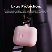Elago Airpods Silicone Hang Case - силиконов калъф с карабинер за Apple Airpods 2 with Wireless Charging Case (светлорозов) 4
