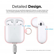 Elago Airpods Silicone Hang Case - силиконов калъф с карабинер за Apple Airpods 2 with Wireless Charging Case (светлорозов) 5