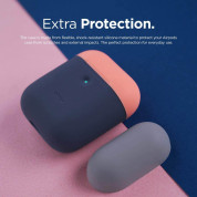 Elago Airpods Duo Silicone Case Apple Airpods 2 with Wireless Charging Case (jean indigo-peach-grey) 4
