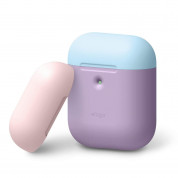 Elago Airpods Duo Silicone Case Apple Airpods 2 with Wireless Charging Case (lavender-blue-pink)