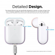 Elago Airpods Duo Silicone Case - силиконов калъф за Apple Airpods 2 with Wireless Charging Case (лилав-син) 5