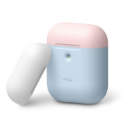 Elago Airpods Duo Silicone Case Apple Airpods 2 with Wireless Charging Case (blue-pink-white)