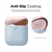 Elago Airpods Duo Silicone Case Apple Airpods 2 with Wireless Charging Case (blue-pink-white) 3