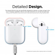 Elago Airpods Duo Silicone Case - силиконов калъф за Apple Airpods 2 with Wireless Charging Case (светлосин-розов) 5
