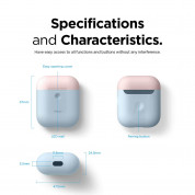 Elago Airpods Duo Silicone Case - силиконов калъф за Apple Airpods 2 with Wireless Charging Case (светлосин-розов) 6
