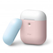 Elago Airpods Duo Silicone Case Apple Airpods 2 with Wireless Charging Case (pink-white-blue)