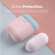 Elago Airpods Duo Silicone Case Apple Airpods 2 with Wireless Charging Case (pink-white-blue) 4