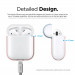 Elago Airpods Duo Silicone Case - силиконов калъф за Apple Airpods 2 with Wireless Charging Case (розов-бял) 6