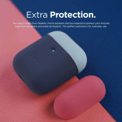 Elago Airpods Duo Silicone Case Apple Airpods 2 with Wireless Charging Case (jean indigo-blue-rose) 4