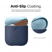 Elago Airpods Duo Silicone Case Apple Airpods 2 with Wireless Charging Case (jean indigo-blue-rose) 3
