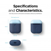 Elago Airpods Duo Silicone Case - силиконов калъф за Apple Airpods 2 with Wireless Charging Case (тъмносин-червен) 6