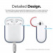 Elago Airpods Duo Silicone Case - силиконов калъф за Apple Airpods 2 with Wireless Charging Case (тъмносин-червен) 6