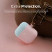 Elago Airpods Duo Hang Silicone Case - силиконов калъф за Apple Airpods 2 with Wireless Charging Case (розов-бял) 5
