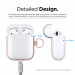 Elago Airpods Duo Hang Silicone Case - силиконов калъф за Apple Airpods 2 with Wireless Charging Case (розов-бял) 6