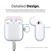Elago Airpods Duo Hang Silicone Case - силиконов калъф за Apple Airpods 2 with Wireless Charging Case (светлосин-розов) 5