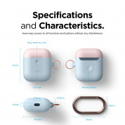Elago Airpods Duo Hang Silicone Case Apple Airpods 2 with Wireless Charging Case (blue-pink-white) 6