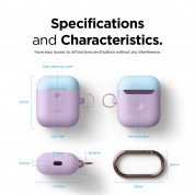 Elago Airpods Duo Hang Silicone Case Apple Airpods 2 with Wireless Charging Case (lavender-blue-pink) 6