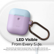 Elago Airpods Duo Hang Silicone Case Apple Airpods 2 with Wireless Charging Case (lavender-blue-pink) 2