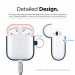 Elago Airpods Duo Hang Silicone Case - силиконов калъф за Apple Airpods 2 with Wireless Charging Case (тъмносин-оранжев) 6