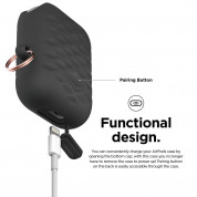 Elago Airpods Waterproof Active Hang Case - водоустойчив силиконов калъф с карабинер за Apple Airpods (черен) 6