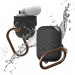 Elago Airpods Waterproof Active Hang Case - водоустойчив силиконов калъф с карабинер за Apple Airpods (черен) 1