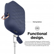 Elago Airpods Waterproof Active Hang Case - водоустойчив силиконов калъф с карабинер за Apple Airpods (тъмносин) 6