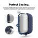 Elago Airpods Waterproof Active Hang Case - водоустойчив силиконов калъф с карабинер за Apple Airpods (тъмносин) 3
