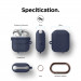 Elago Airpods Waterproof Active Hang Case - водоустойчив силиконов калъф с карабинер за Apple Airpods (тъмносин) 8