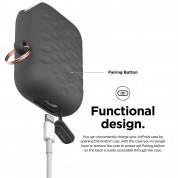 Elago Airpods Waterproof Active Hang Case - водоустойчив силиконов калъф с карабинер за Apple Airpods (тъмносив) 6