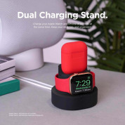 Elago Duo Charging Hub - силиконова поставка за зареждане на iPhone, Apple Watch и Apple AirPods (черна) 2