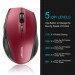TeckNet EWM01308RA01 (BM308) Bluetooth Mouse - ергономична безжична мишка с блутут (за PC) (червена) 5