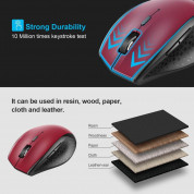 TeckNet EWM01308RA01 (BM308) Bluetooth Mouse - ергономична безжична мишка с блутут (за PC) (червена) 3