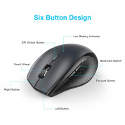 TeckNet EWM01308GA01 (BM308) Bluetooth Mouse - ергономична безжична мишка с блутут (за PC) (сива) 1