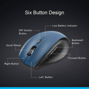TeckNet EWM01308LA01 (BM308) Bluetooth Mouse - ергономична безжична мишка с блутут (за PC) (синя) 1