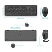 Tecknet Wireless Keyboard and Mouse Set X10616  - комплект безжични клавиатура и мишка (черен) 4