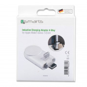 4smarts Inductive Charging Adapter 4-Way for Apple Watch (white) 5