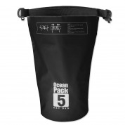 Ocean Pack Waterproof 5l - водонепромокаема чанта с презрамка за рамо, за вещи и различни предмети (черен) 2