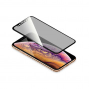 Torrii Privacy 3D Tempered Glass - калено стъклено защитно покритие с извити ръбове и определен ъгъл на виждане за целия дисплея на iPhone 11 Pro Max, iPhone XS Max (черен-прозрачен)