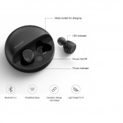 Padmate Tempo X12 TWS In-Ear Headset - безжични Bluetooth слушалки с микрофон за мобилни устройства (черен)  4