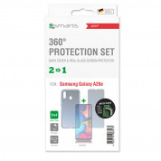 4smarts 360° Protection Set Limited Cover - тънък силиконов кейс и стъклено защитно покритие за дисплея на Samsung Galaxy A20E (прозрачен) 1