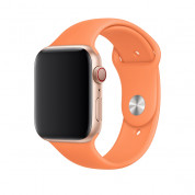 Apple Sport Band Stainless Steel Pin - оригинална силиконова каишка за Apple Watch 38мм, 40мм, 41мм (оранжев) (retail)