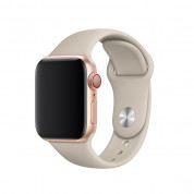 Apple Sport Band S/M & M/L - оригинална силиконова каишка за Apple Watch 42мм, 44мм (бежов) (retail)